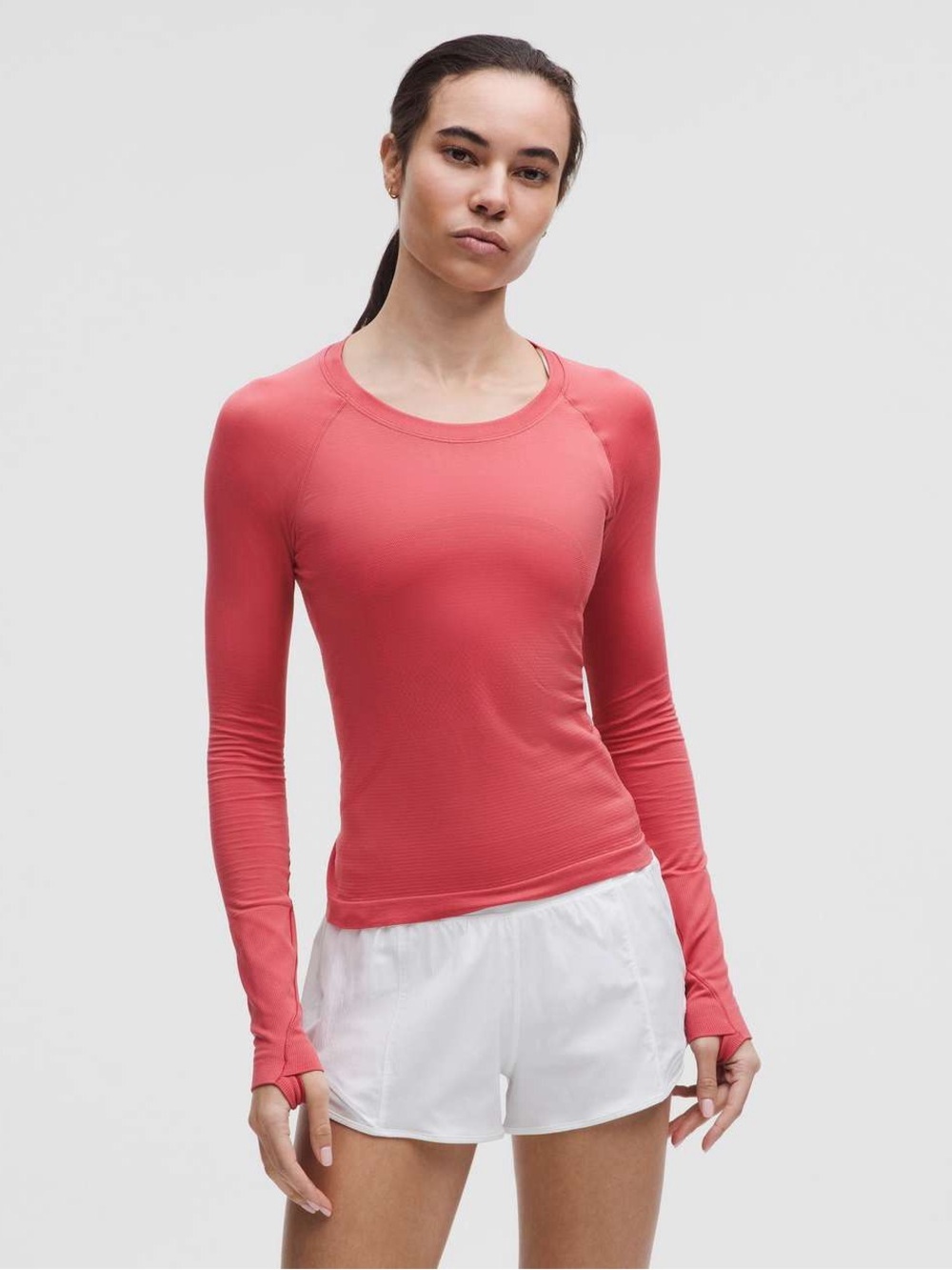 NWT Lululemon Swiftly Tech Long Sleeve 2.0 *Race Desert Red Size 8